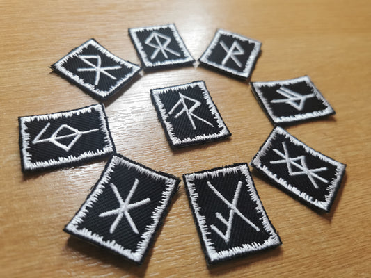 Bindrune Patches Small Embroidered Viking Norse Heathenry