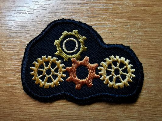 Steampunk Gears and Cogs Embroidered Patch