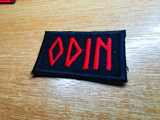 Odin Vikings Rune Red Embroidered Patch Vikings Gift