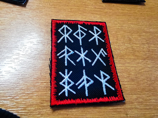 Bindrune Patch Embroidered Viking Norse Heathenry Bind Runes