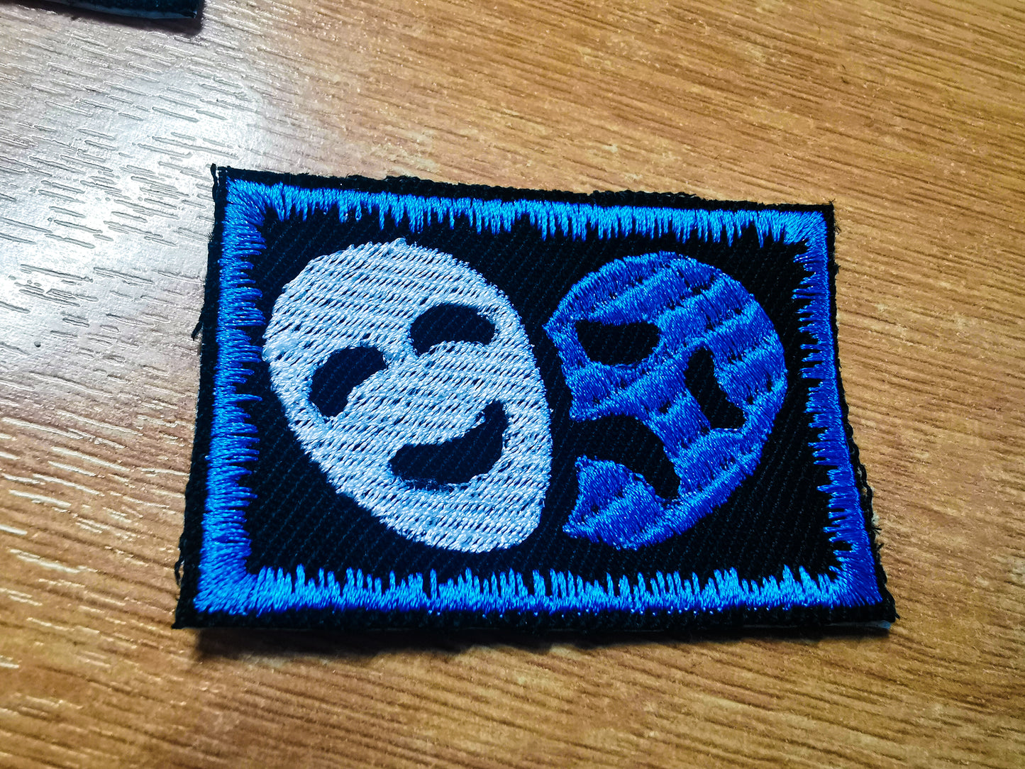 Bipolar Disorder Embroidered Patch Subtle Symbol for Vibrant Aqua Disability and Mental Health Awareness