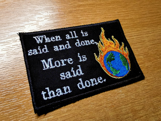 Climate Change Embroidered Patch