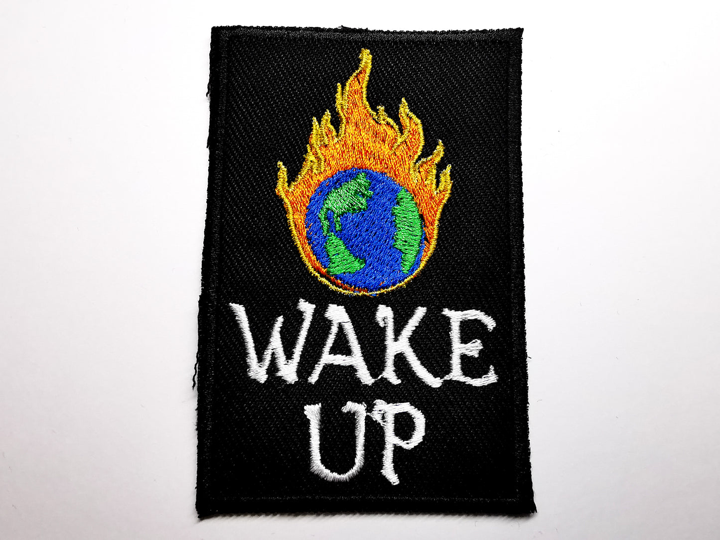 Wake Up Climate Action Environmental Embroidered Patch